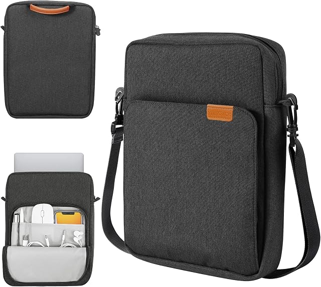 TiMOVO 13.3 Inch Laptop Sleeve Case for MacBook Air 2022-2018, MacBook Pro M2 14"/13" M2/M1 Pro/M1 Max 14.2 2023-2021, Surface Pro 9/8, Galaxy Tab S9+/S8+ 12.4", Laptop Carrying Bag with Handle,Black