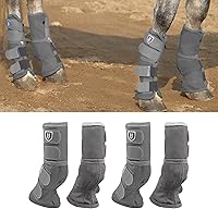 Vista 1 de Harrison Howard Botas para moscas de caballo, ajuste contorneado, protectores de piernas, botas de malla densa con ventilación cómoda y protección
