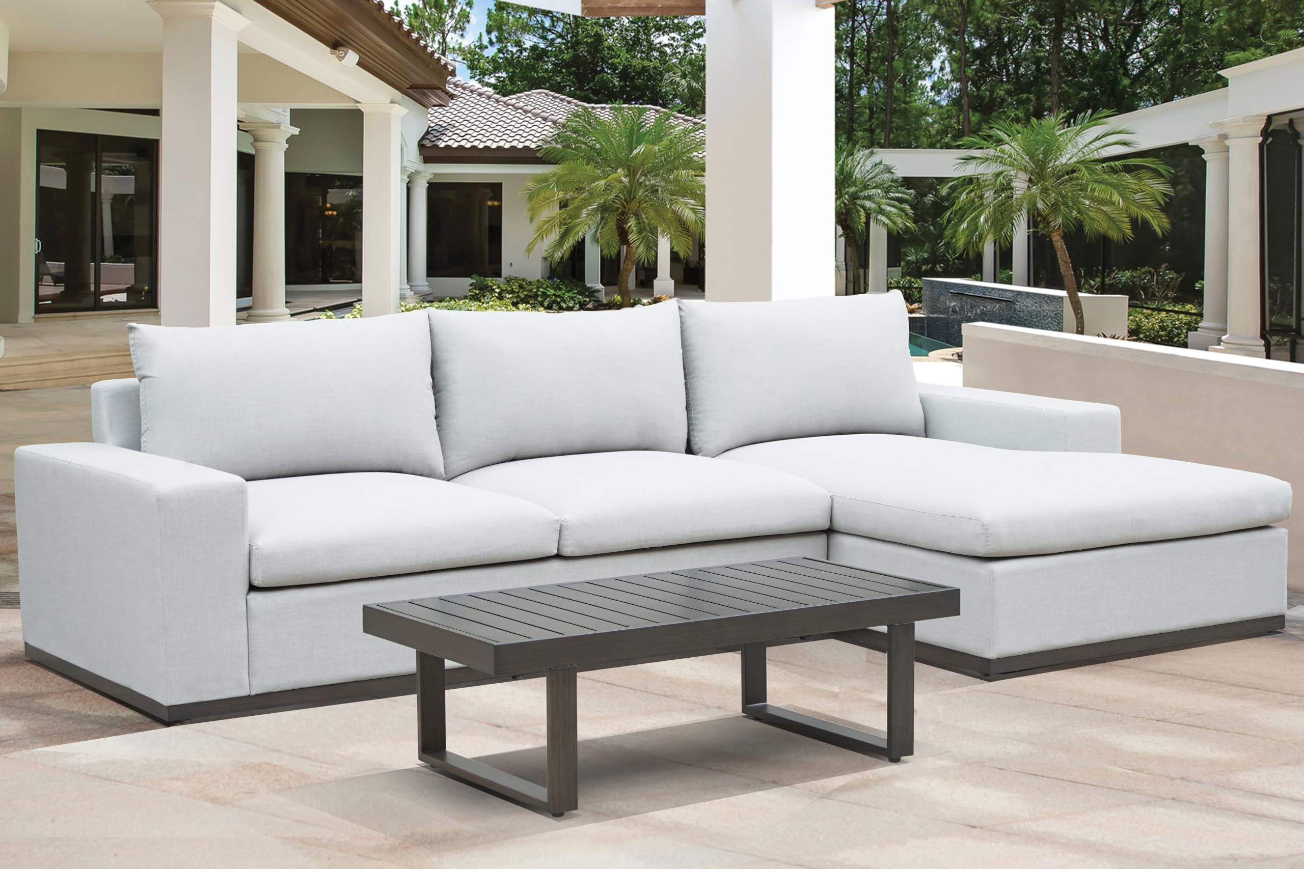 GOWE Wyatt - 2 Piece Sectional & Cocktail Table - White