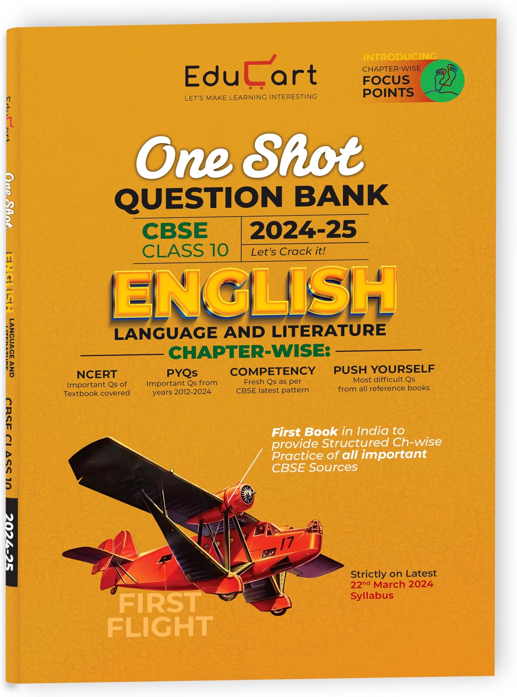 (IMPORTANT Qs, ALL TOPICS) Educart CBSE Class 10 ENGLISH One Shot Question Bank 2024-25 (for 2025 exam)