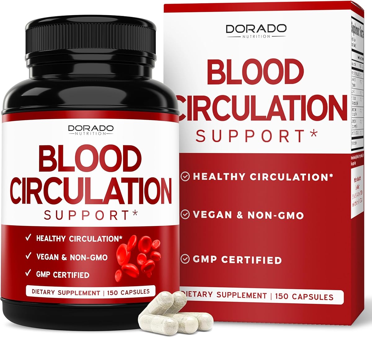 Blood Circulation Supplements with Diosmin & More (150 Capsules) Blood Flow Supplements for Men & Women - Spider & Varicose Veins for Legs Support - Vegan & Non GMO - 3rd Party Tested - USA Made