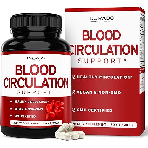 Blood Circulation Supplements with Diosmin & More (150 Capsules) Blood Flow Supplements for Men & Women - Spider & Varicose Veins for Legs Support - Vegan & Non GMO - 3rd Party Tested - USA Made