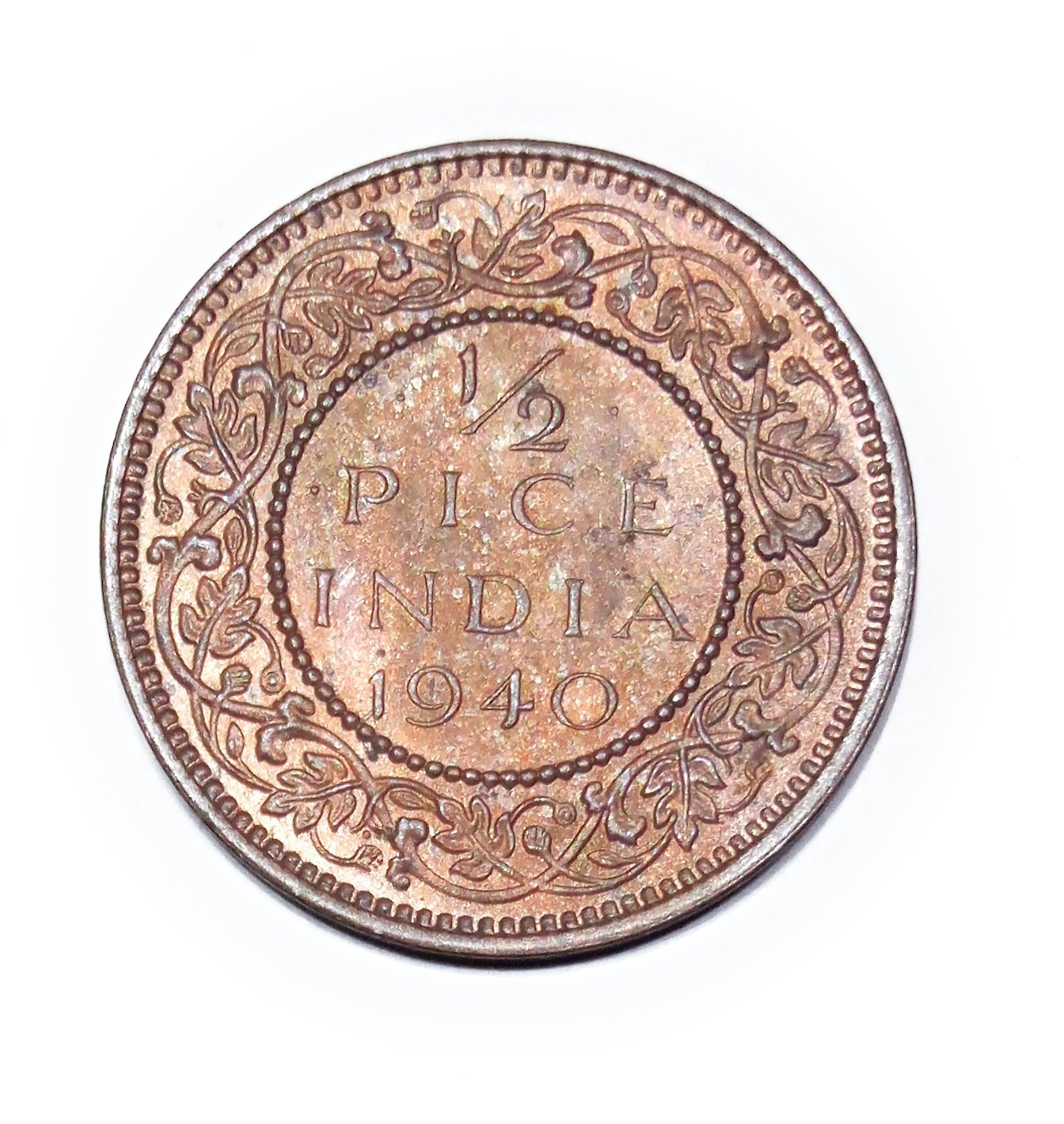 Coins & Stamps British India Half Pice King George VI First Head