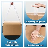 Vista 3 de Cinta de embalaje de alta calidad de 2.0 mil de 3 pulgadas x 110 yardas (24 rollos) – Cinta de embalaje transparente para envío, cinta adhesiva