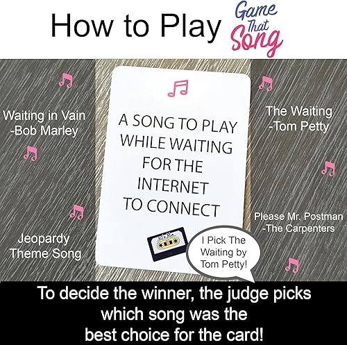 Miniatura 4 de Game That Song 80's Mix Expansion - 50 cartas nuevas - Juego de cartas de música para familiares, adultos y adolescentes. Divertida, adictiva y