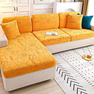 Stretch Sofa Slipcover, Ultra Soft Polyester Sofa Cover Cushion Couch Covers Furniture Protector with Elastic Bottom Non-Slip Jacquard Fabric for Pet Kids (C 5)