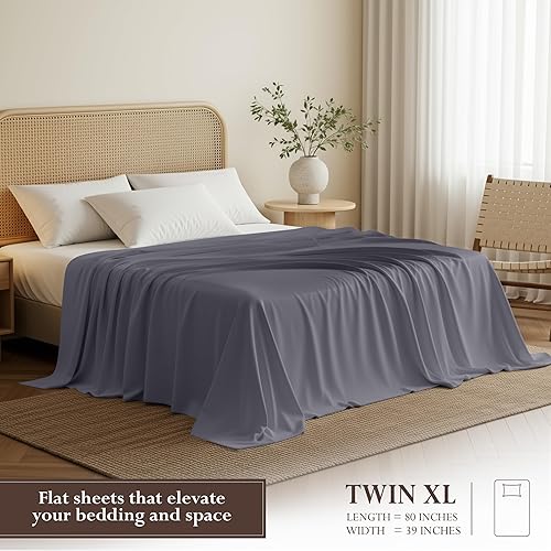 Miniatura 179 de Utopia Bedding Sábana encimera – 1 paquete (individual, azul marino) – Tela de microfibra cepillada suave – Sábana superior resistente al