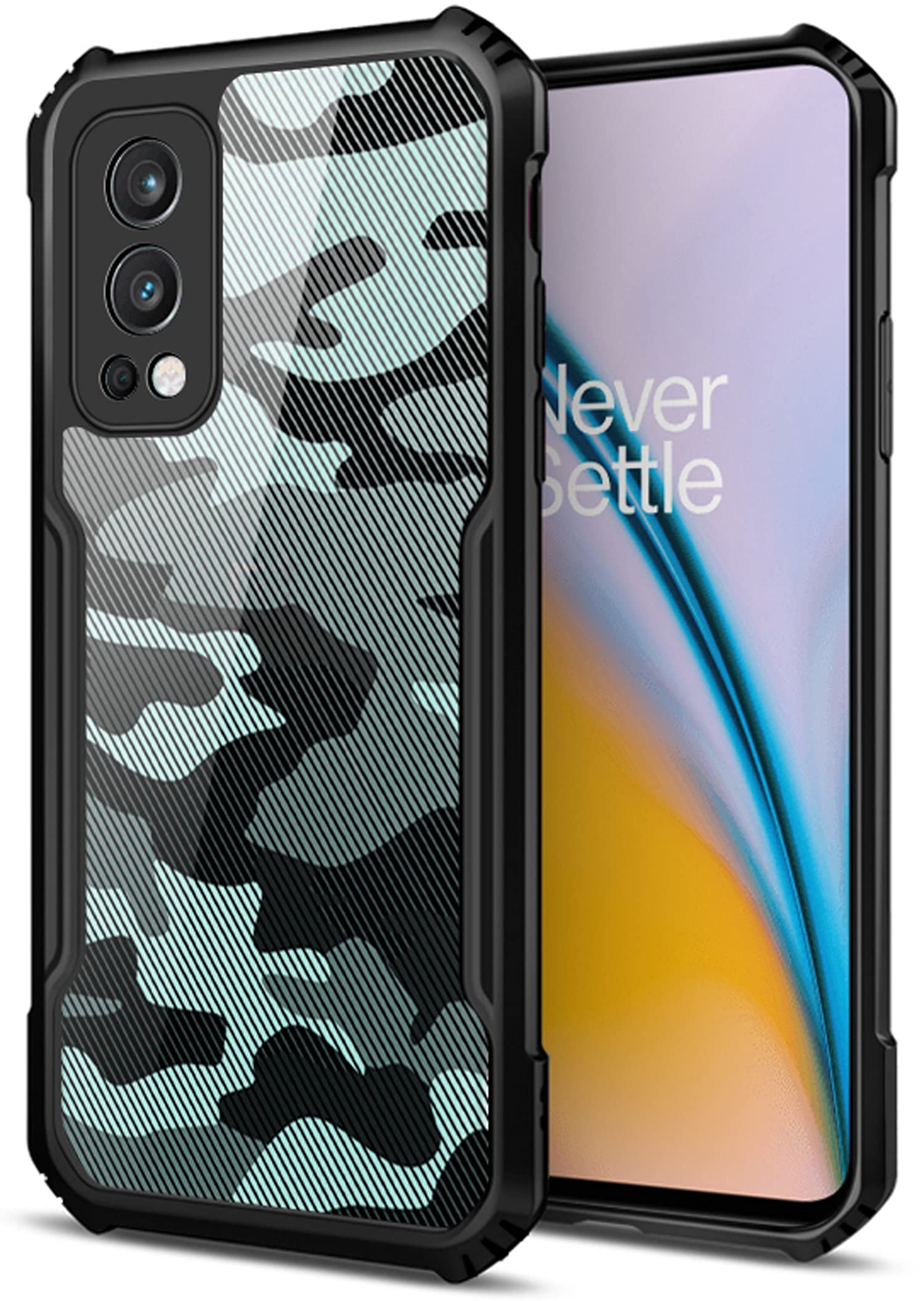 KAPA TPU+PC Beetle Camouflage for Oneplus Nord 2 (5G) / One Plus Nord 2 (5G) Back Case, [Military Grade Protection] Shock Proof Slim Hybrid Bumper Cover (Black) (B09F8YNCK3) Amazon Price History, Amazon Price Tracker