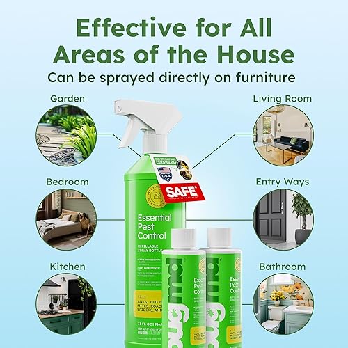 Miniatura 4 de BugMD Spray para matar hormigas y insectos, mata cucarachas y cucarachas en interiores, aerosol de arañas y pulgas para el hogar, defensa de moscas