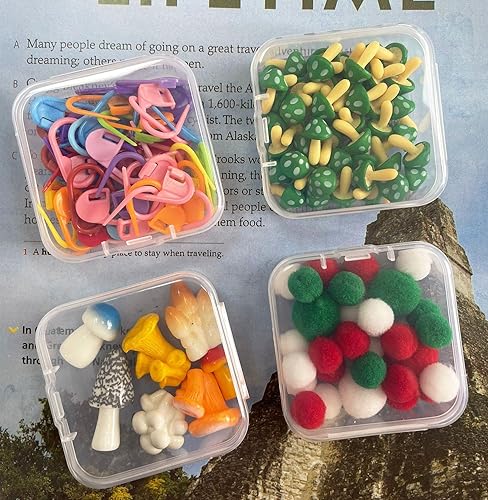 Miniatura 5 de Pcxino Paquete de 40 cajas pequeñas de almacenamiento transparentes de 2.2 in, caja de almacenamiento de cuentas de plástico transparente con tapa