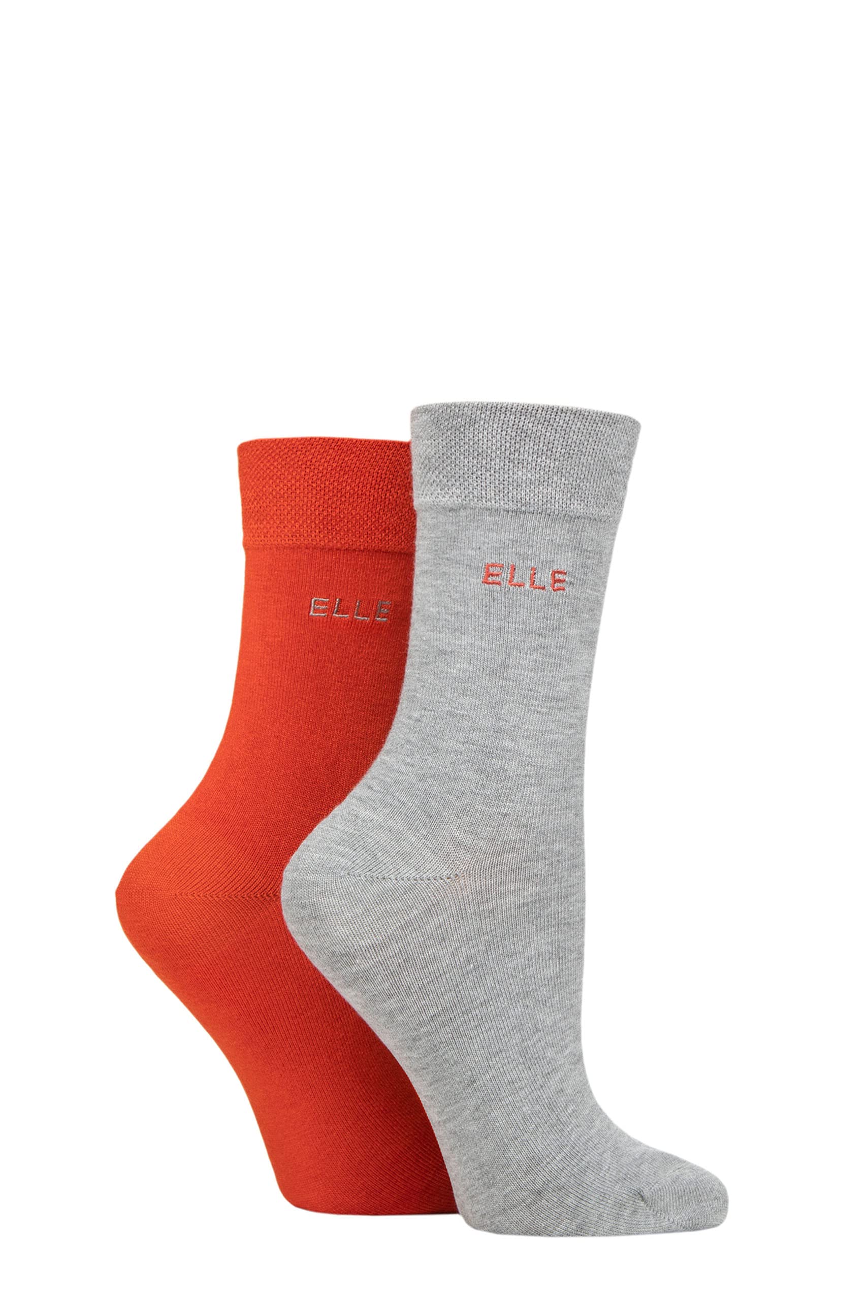 Elle Women's Rust Bamboo Fibre Socks - Soft, Breathable & Cooling Plain Socks In A Multipack Of 2 Pairs Sizes 4-8