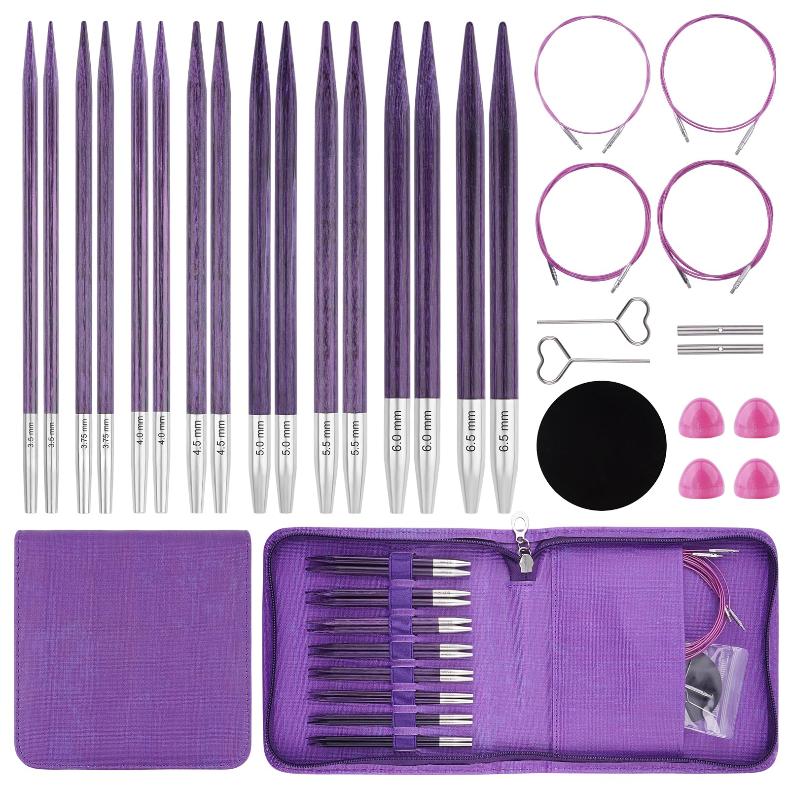 BsHooker Interchangeable Knitting Needles Set -8 BsHooker Interchangeable Knitting Needles Set -8