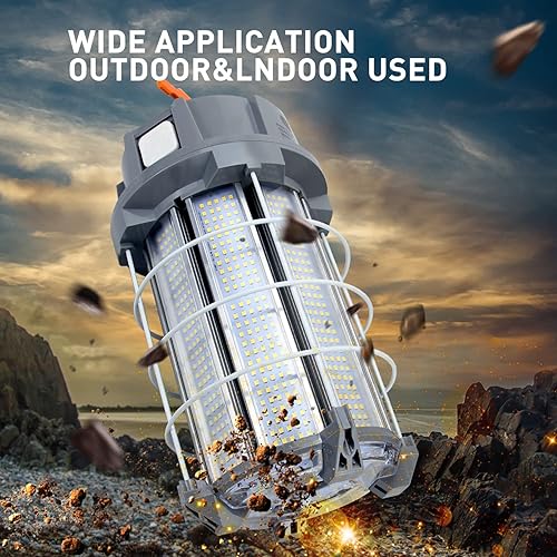 Miniatura 5 de Luz de trabajo temporal LED de 280 W, luces de construcción de trabajo colgantes portátiles, enlazable 5000K 42,000LM brillante para alta bahía,