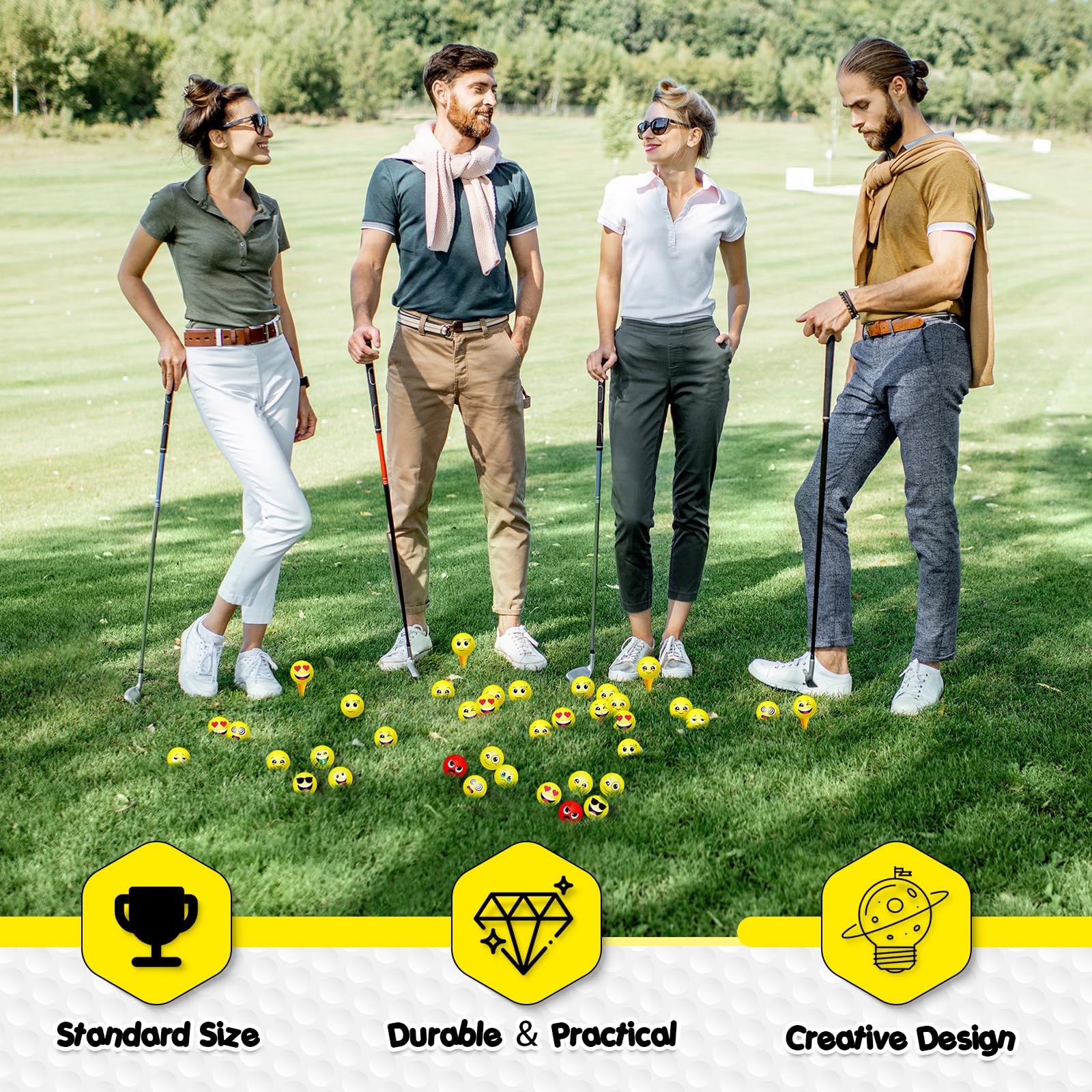MiniInflat Juego de 18 pelotas de golf para papá, 12 pelotas de golf divertidas y 6 camisetas para hombres, mujeres, compañeros de trabajo, empleados, golfistas, cumpleaños, jubilación, Navidad
