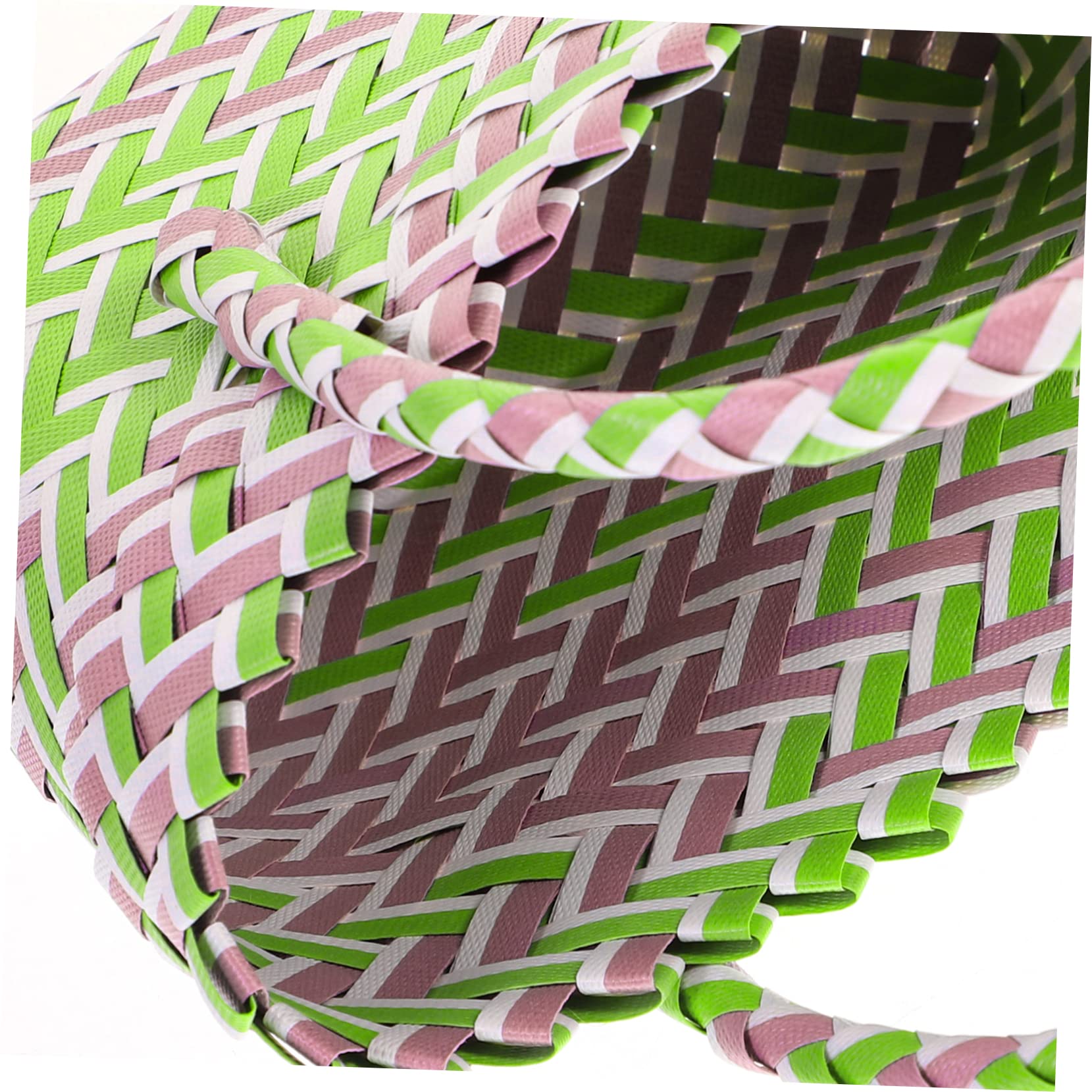 Cabilock 3 Pezzi Cestino Portaoggetti per Esterni Borsa da Picnic Borsa da Viaggio Maniglia Organizer Cestino Rustico Cucina Borsa da Spiaggia