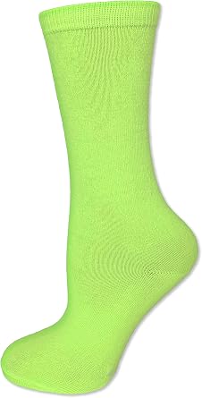 NEON NATION Solid Color Calf High Tube Socks with No Stripes