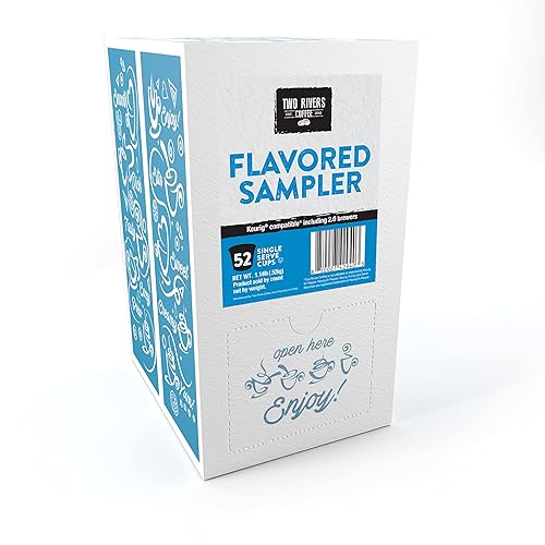 Miniatura 25 de Two Rivers Coffee Muestreador de cápsulas de café de sobrecarga de chocolate para cafeteras Keurig K Cup, paquete variado de una sola porción