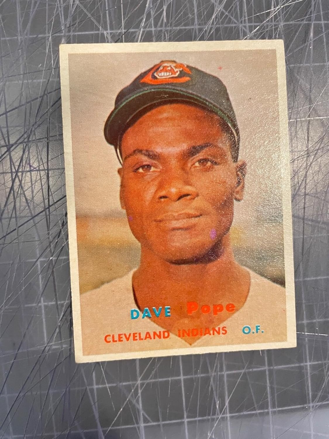1957 Topps #249 Dave Pope Cleveland Indians Baseball Card Nm - Slabbed Baseball Cards