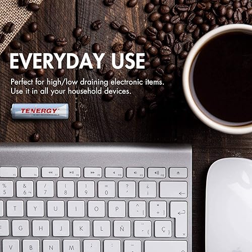 Miniatura 3 de Tenergy Paquete de 68 baterías recargables con cargador, 24 pilas AA 24 x AAA 8xC 8xD recargables con cargador, ideal para electrónica doméstica