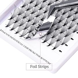 FADLASH Premade Fans Pointed Base 10D Premade Volume Eyelash Extensions Middle Stem Pre Fanned Lash Extensions Easy Application C/D Curl Eyelash Extension (10D-0.07-D, 17mm)