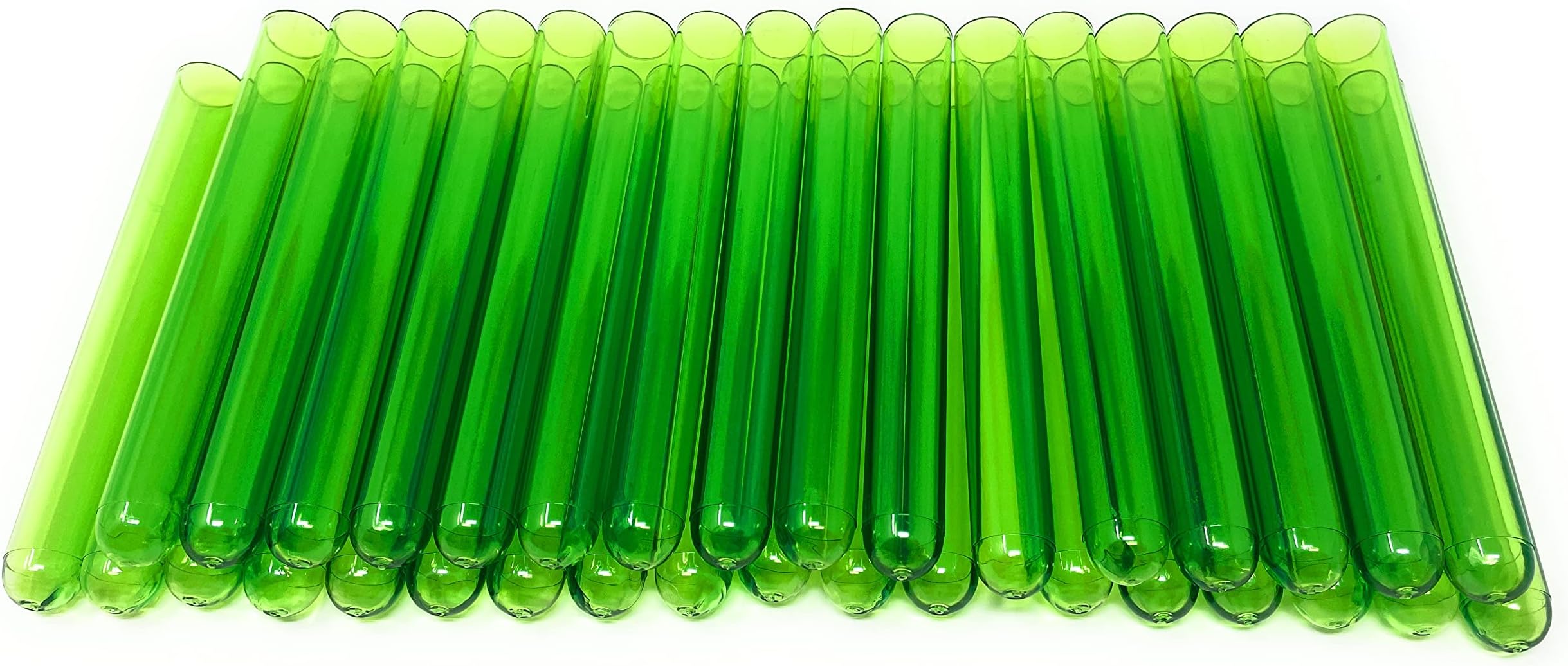 Test Tube Shot Glasses - Pack of 33-3/4oz Shooters (Green)