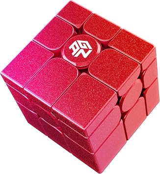 CuberShop GAN Mirror M Red UV Coated Speed Cube, 2024 New Version, Gan Magnetic Mirror Chinese New Year Special Red Version, 3x3 2024 Magnetic Puzzles, gan Irregular Magic Cube Bright Fuchsia