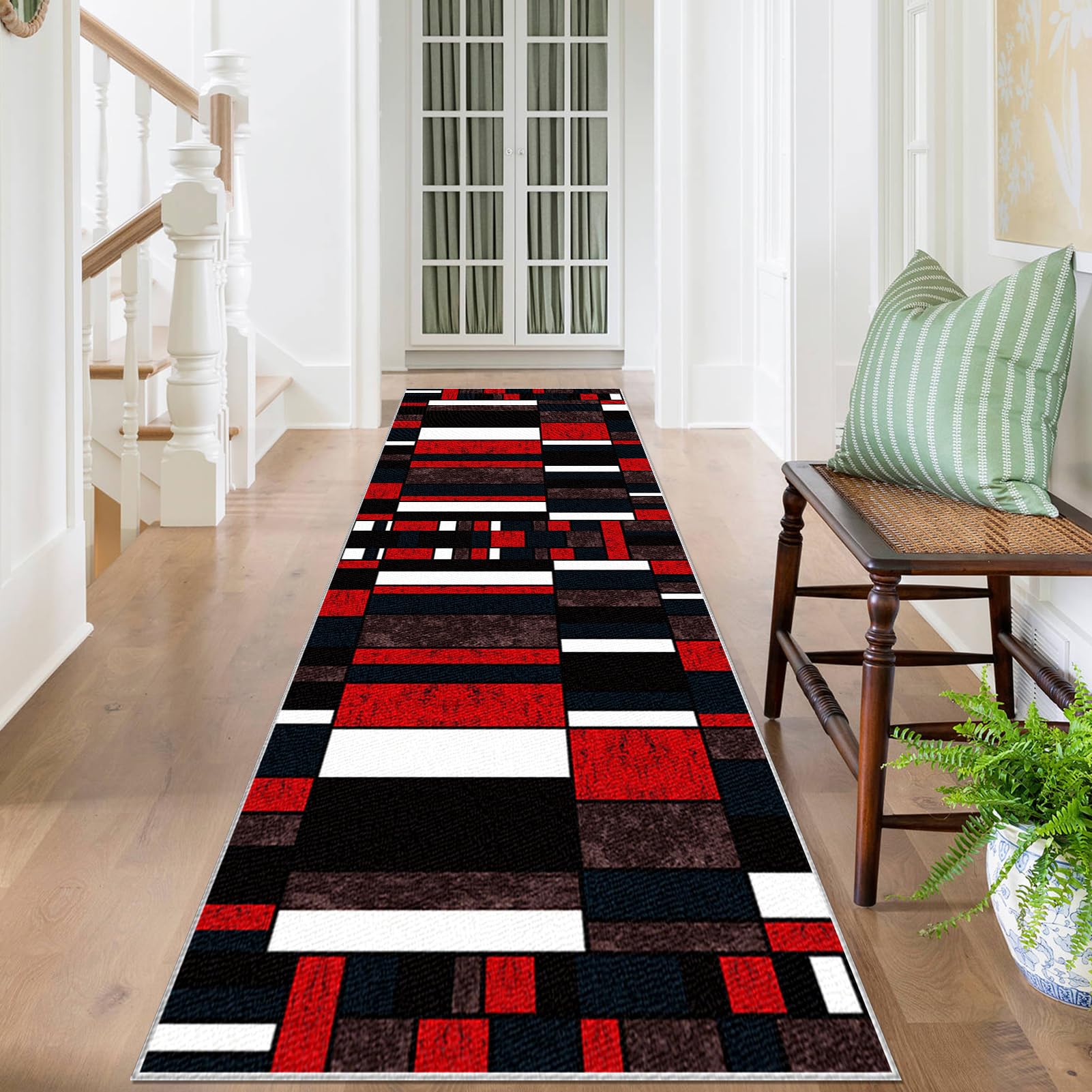 Chodnik, dywan na korytarz, 120 x 550 cm, antypoślizgowy, dywan do kuchni, kuchni, nadaje się do prania, chodnik do przedpokoju, sypialni, salonu, wejścia