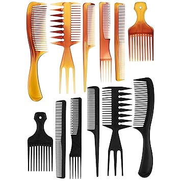 Amazon.com : Expressions 12pc Styling Combs, Hair Comb Set for All Hair ...