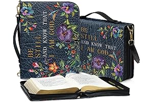 Be Still, My Soul: A Faithful and Spacious PU Leather Bible Tote Bag