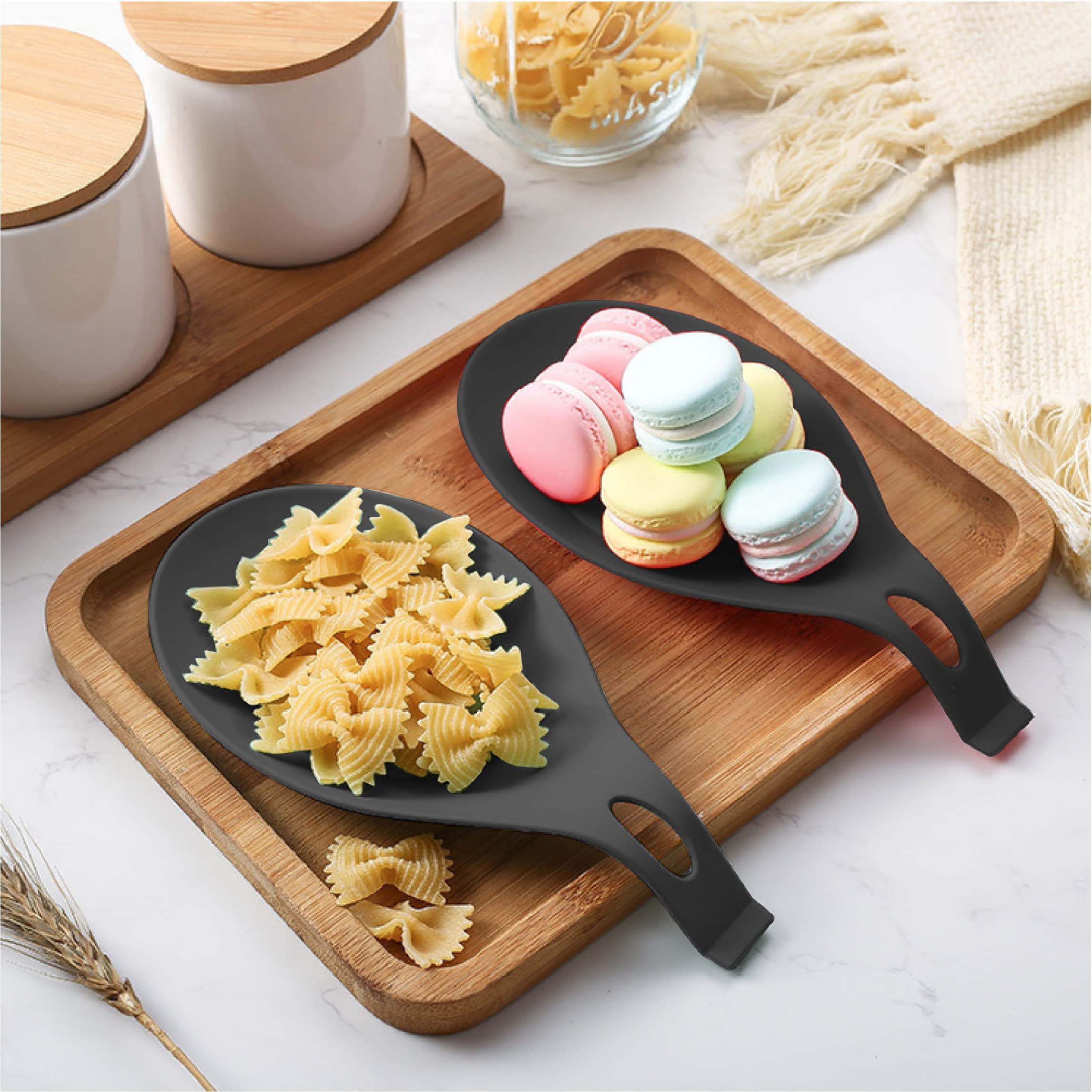 Repose-cuillère, 4 Pièces Porte-ustensiles En Silicone Pour La Cuisson Des Cuillères à Thé En