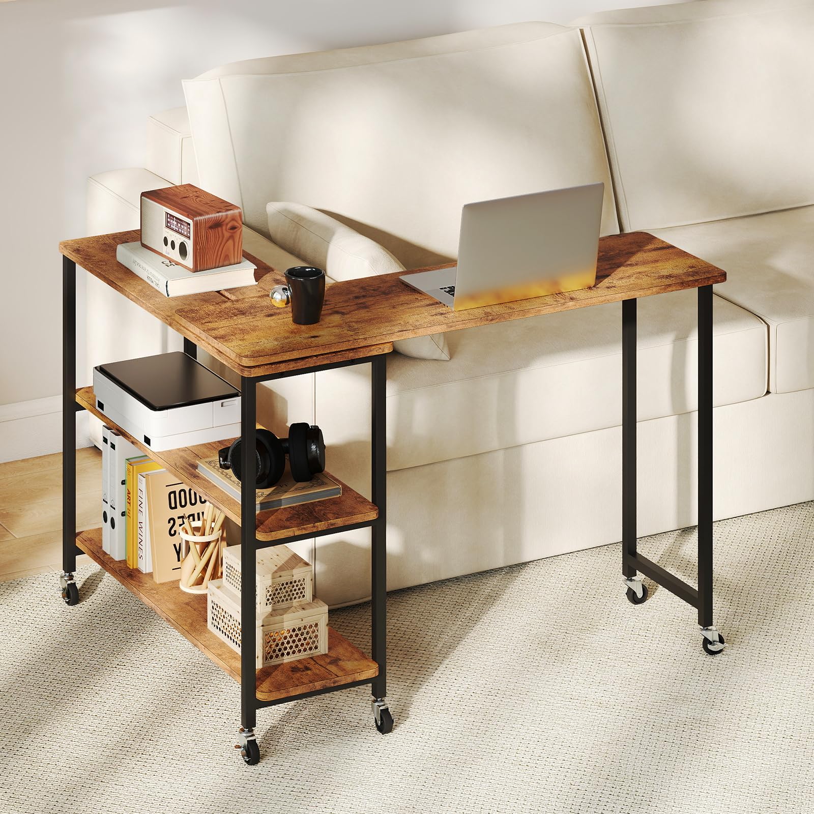 Amazon.com: Giantex 360° Free Rotating Sofa Side Table, Patented