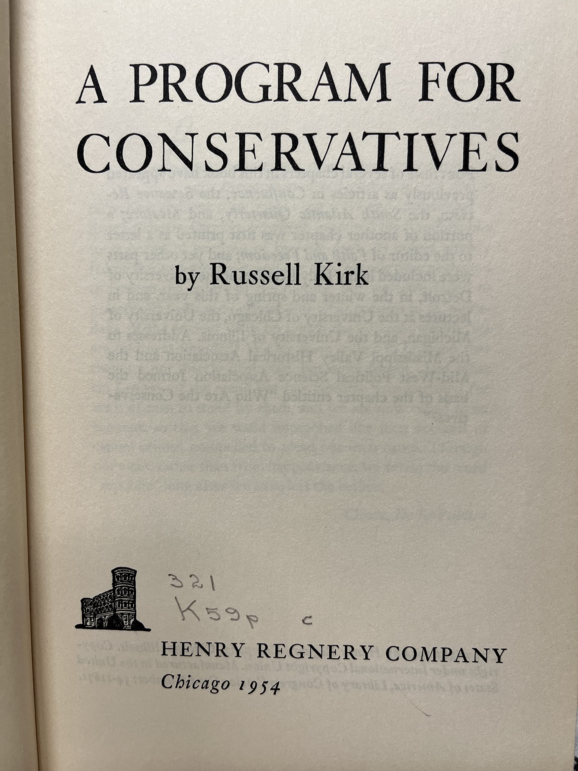 A Program for Conservatives
