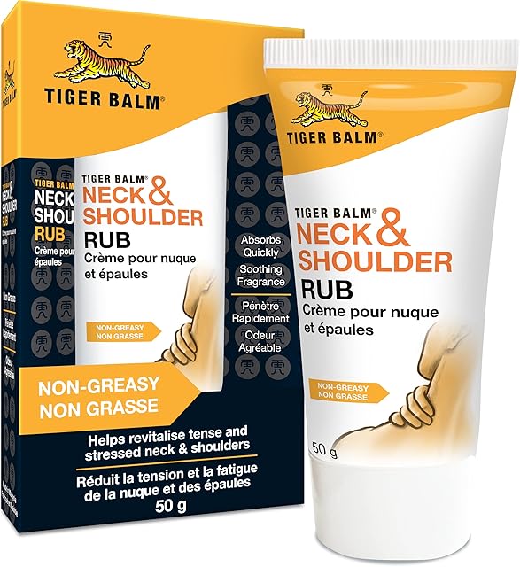 Tiger Balm Neck and Shoulder Rub -Soothing Cream for Use on the Neck and Shoulder Area, 50 g (Pack of 1)