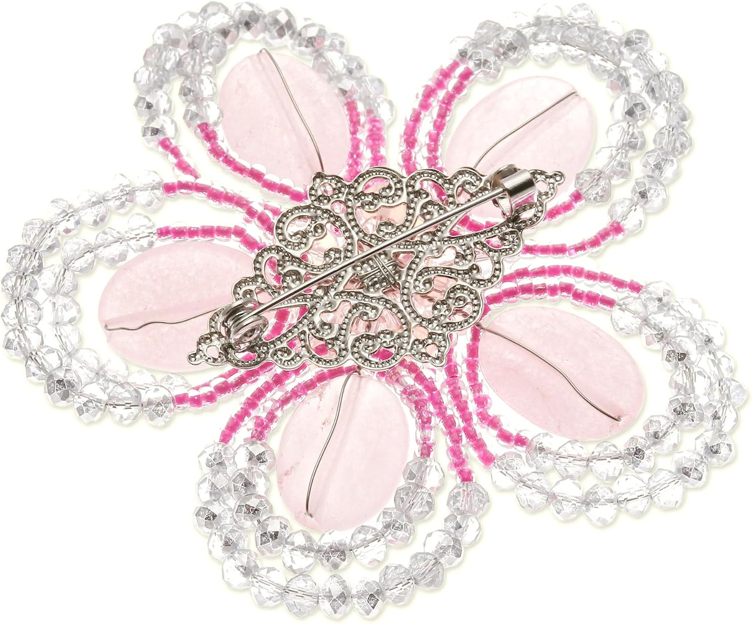 NOVICA Multi-Gem Quartz Brooch 'Spring in Tenderness'