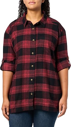 Columbia Camisa de Franela para Mujer Holly Hideaway, Daredevil Buffalo, tartán,