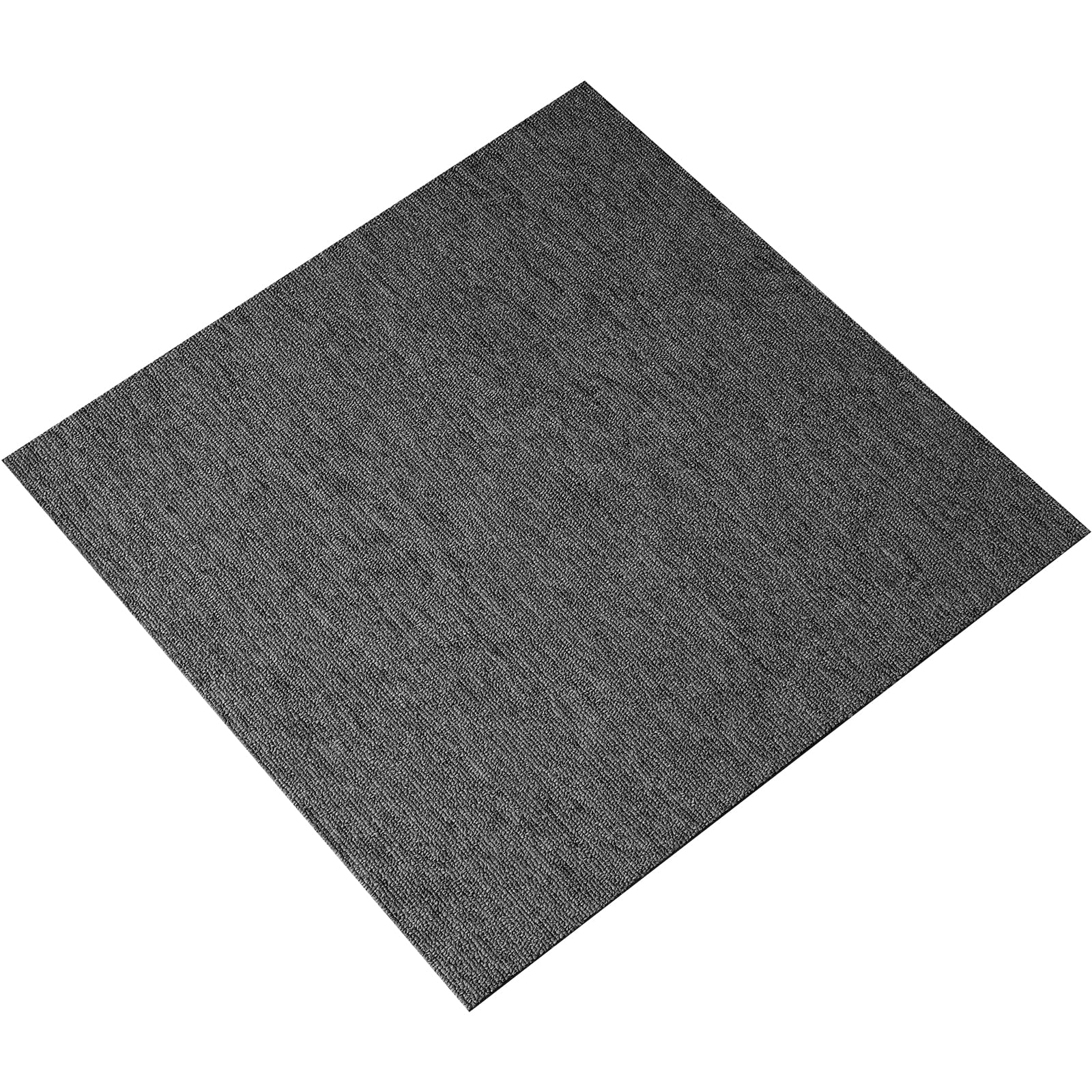 VEVOR Quadrotte in Moquette Riutilizzabili, 500 x 500 mm Quadrati in Moquette con Imbottitura Attaccata, Quadrotte in Moquette Morbida Imbottita, per Camera Interni esterni 20 Quadrotti, Grigio scuro