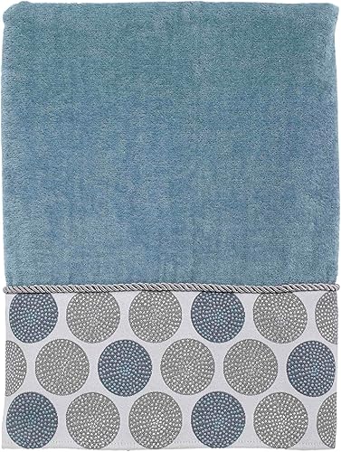 Avanti Linens - Toalla de baño, toalla de algodón suave y absorbente (colección de círculos punteados, mineral)