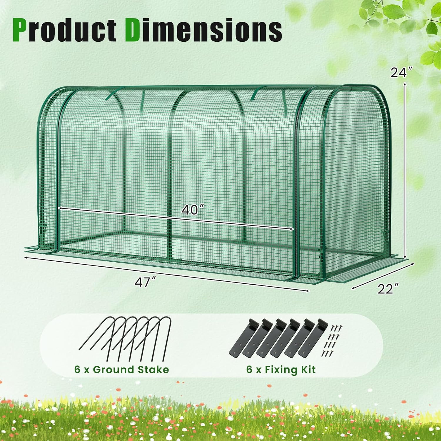 Giantex Raised Garden Bed with Cover, Wood Elevated Planter Box with Legs & Mini Greenhouse, Waterproof Sun-Protective PE Green House Cover, Outdoor Use for Fruit Vegetable Flower Herb (Green+Natural)