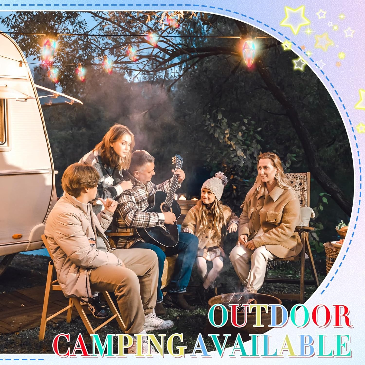 VIHOSE 6 Pcs LED Stained Glass Light Bulb E12 LED Bulb 3.5w Colorful Lightbulb Candelabra Base Painted Light Bulb LED Night Light for Christmas Xmas Home Balcony Garden Party Decoration