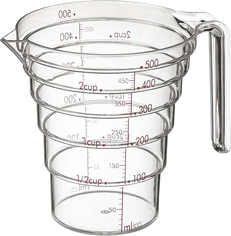 Amazon Co Jp 山崎実業 電子レンジ対応 段々計量カップ 500ml クリア 2700 ホーム キッチン