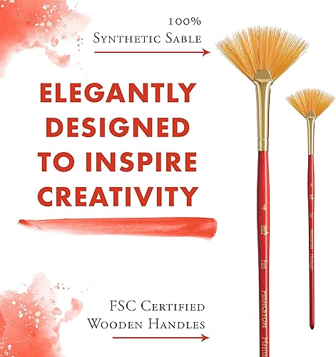 Miniatura 3 de Princeton Pincel Heritage, tamaño 4, escarlata