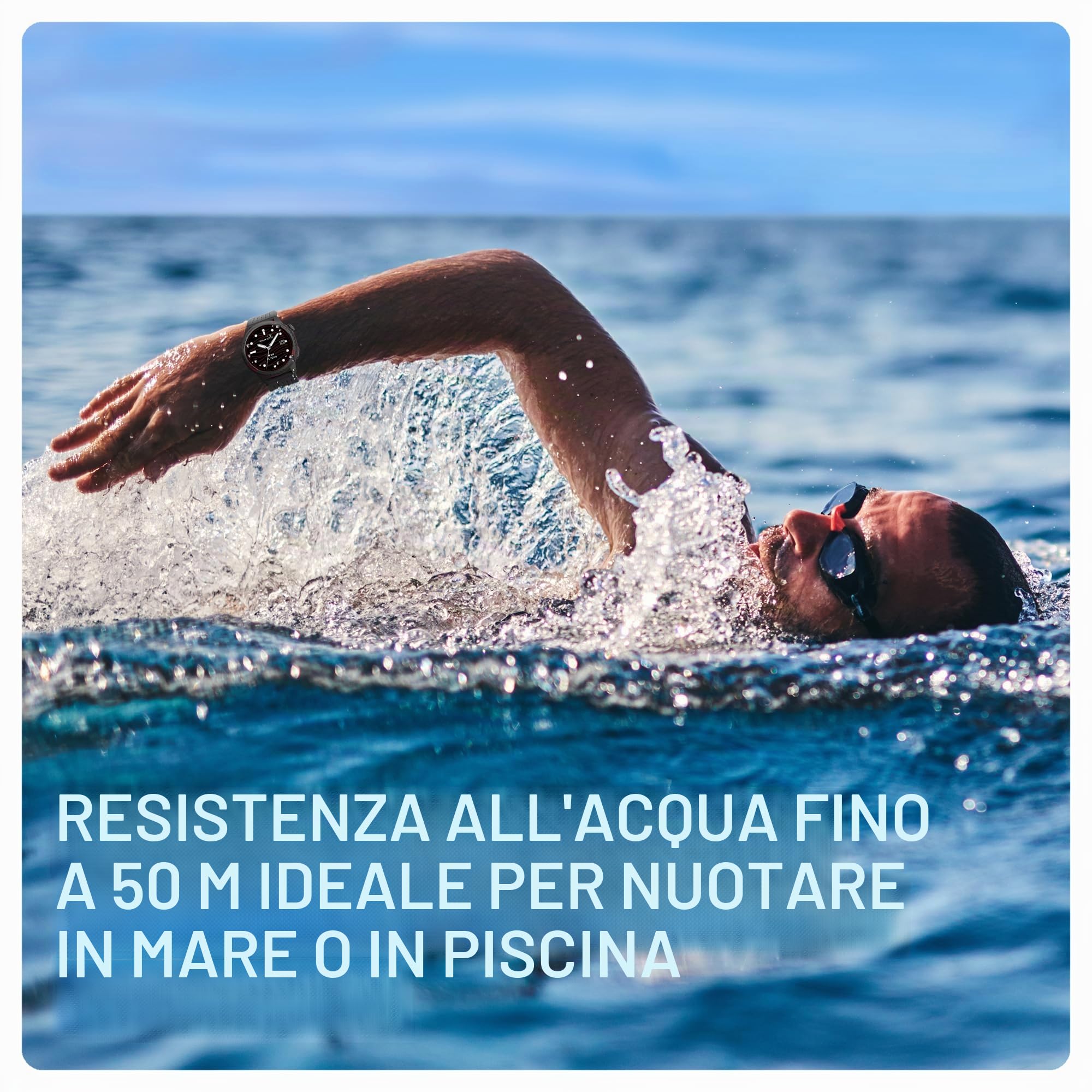 Reflex Active SeaVenture - Orologio intelligente con GPS AMOLED, 50 m, colore: Nero