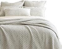 Vista 14 de Pine Cone Hill Lodi Alabaster Matelasse funda de almohada, tamaño estándar, patrón sólido color marfil