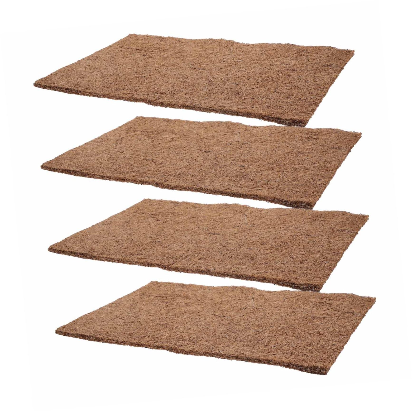 INOOMP Tappetino per Rettili in Fibra di Cocco Naturale 4 Pezzi | Colore Caffè, Superficie Antiscivolo, Uso Versatile, Morbido e Confortevole per Serpenti e Rettili