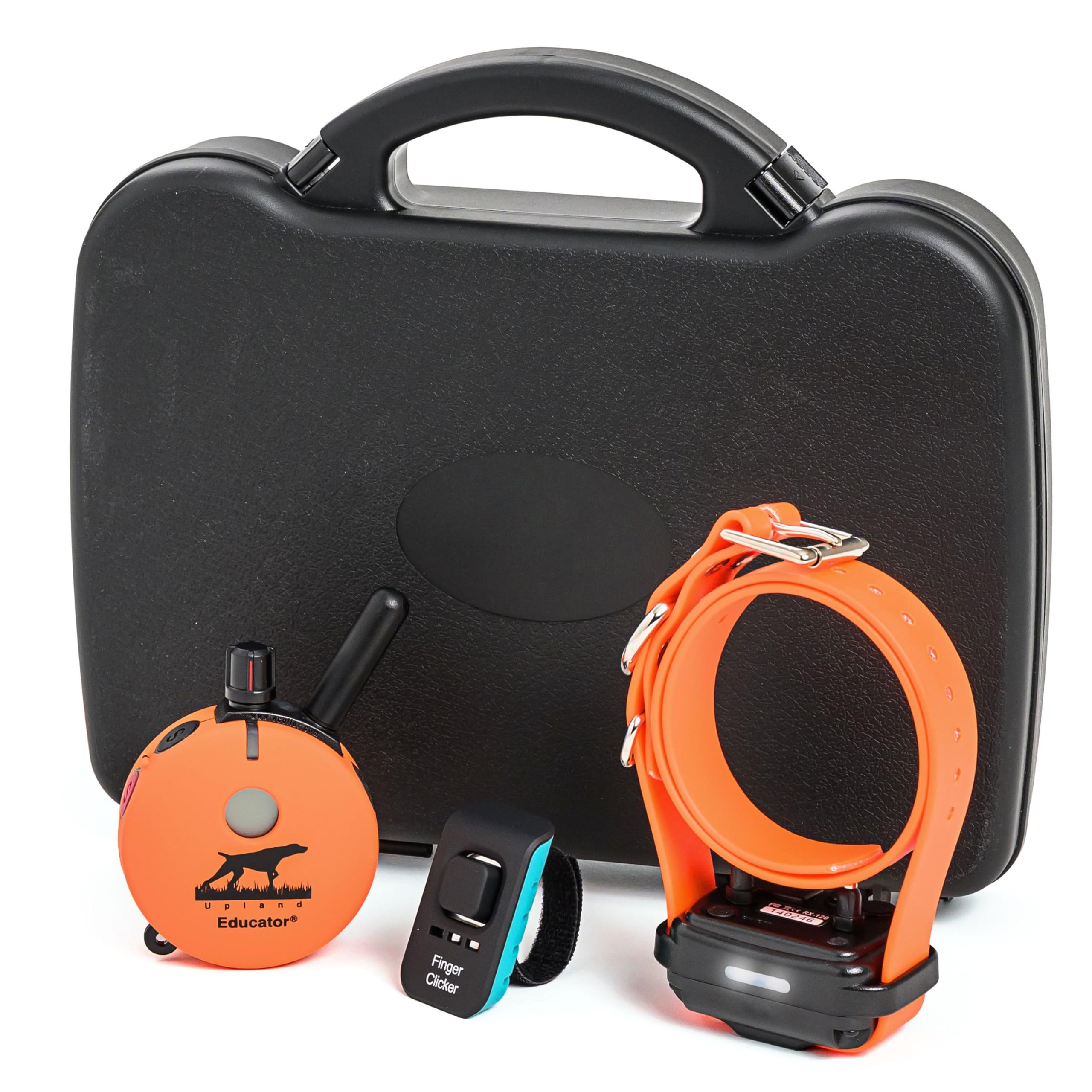 Educator E-Collar Humane Dog Training Collar with Remote, 100 Safe Tapping Stimulation Levels, Night Light, Waterproof, Rechargeable, 1 Mile 1 Large Dog, Orange