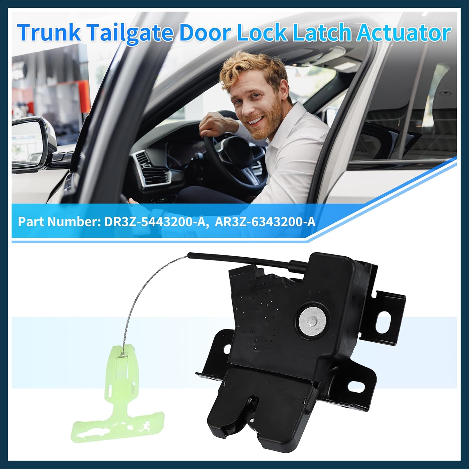 Rear Liftgate Door Lock Actuator for Ford for Mustang 2010-2014 Plastic and Metal Replacement | Rear Side Tailgate Latch Motor 1 Pcs