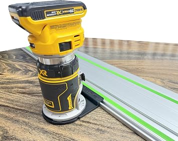 Guide Rail Adapter for Dewalt DCW600B and DWP611 Routers - Make Straight and Accurate Cuts Easily - Made in USA Fixed Base