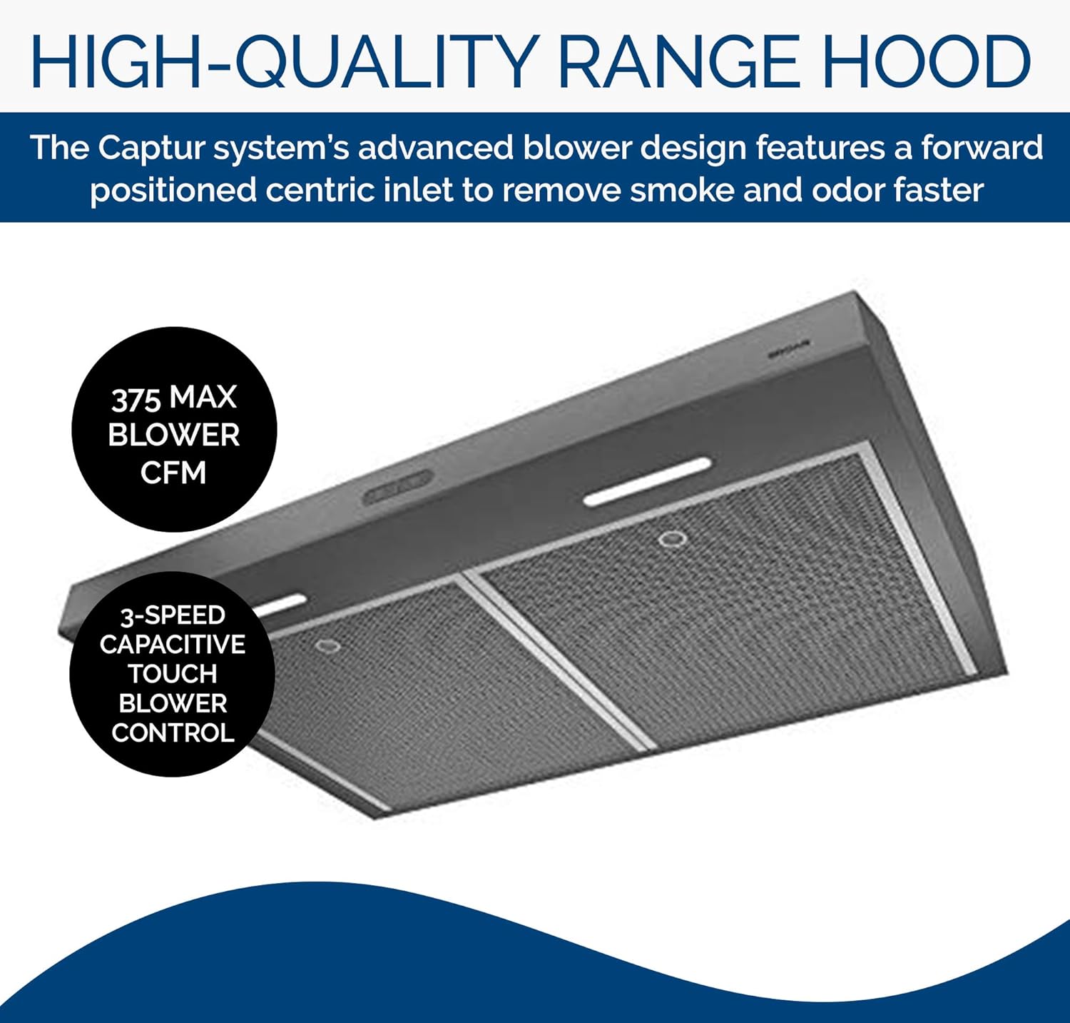 Broan 30" Black Stainless Steel Convertible Range Hood