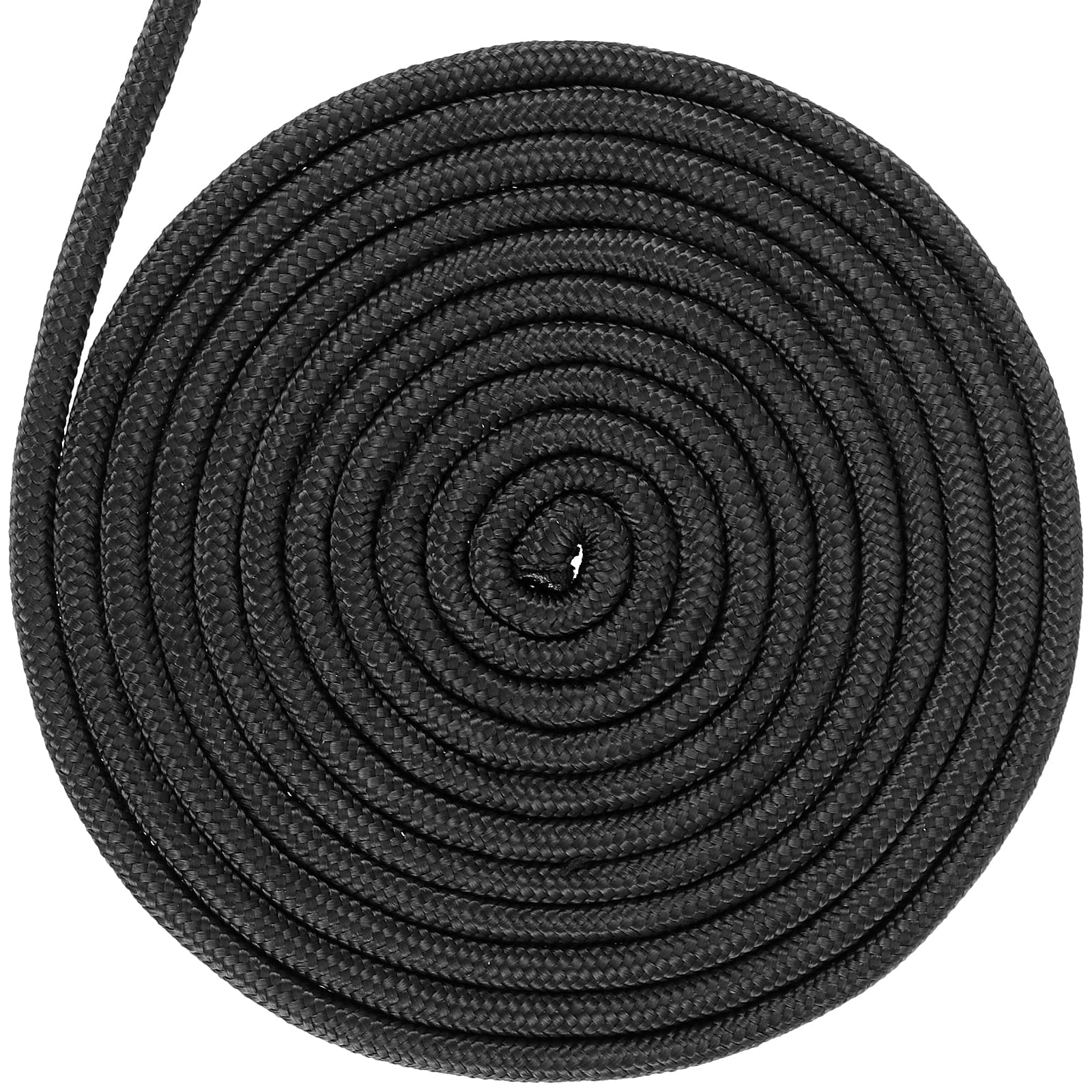 2 Pack Cordes en Nylon Torsadé Cordon Tressé Noir Haute Résistance en Polyester pour Suspension Charge Maximale 317.5 kg, 20 m x 8 mm