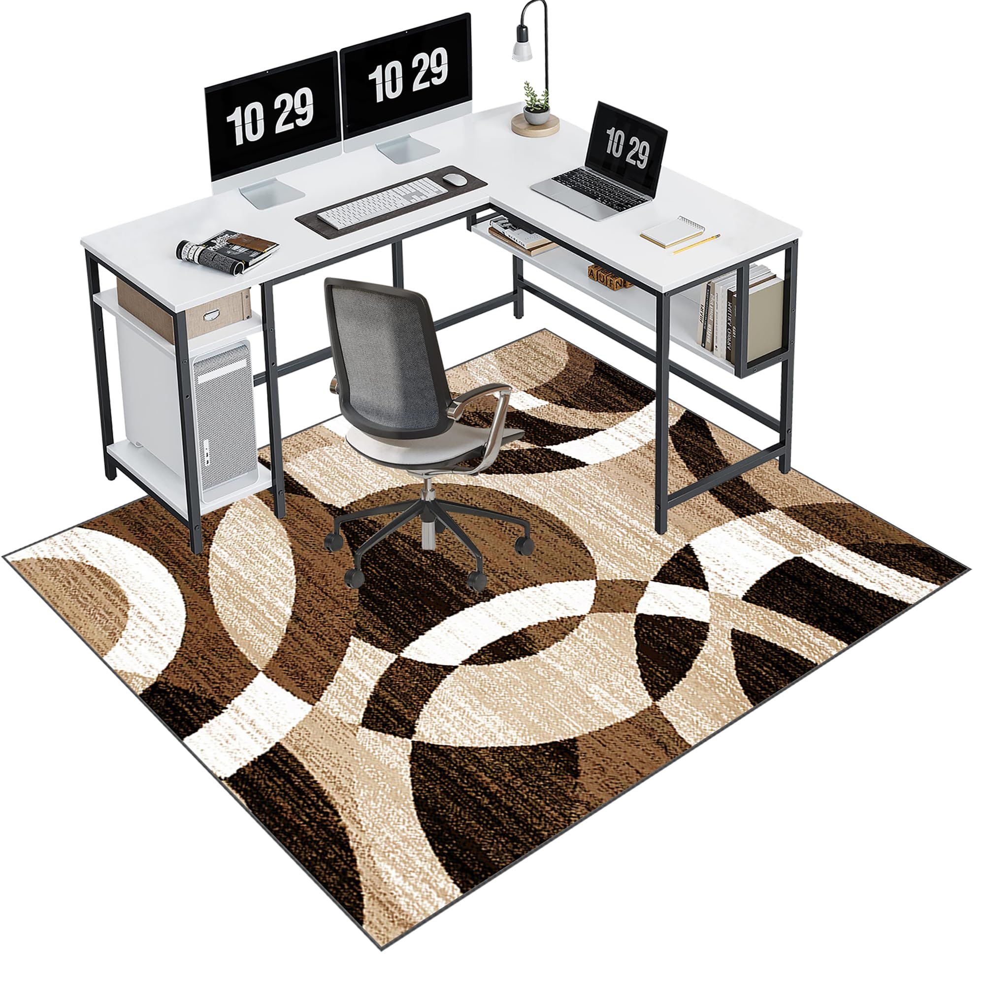 EYKWKB 160 x 180 cm Heavy Duty Office Chair Mat for Hard Floors | Floor Protector for Rolling Chair | Desk Protector Mat | Floor Protection Mat | Gaming Chair Mat for Carpet Floors